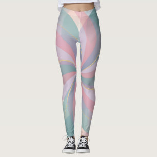Abstract Pastel Colored Legging