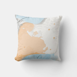 Abstract Pastel Colored Marble Background Throw Pillow