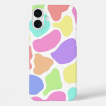 Abstract Pastel Colour Phone Case (White)
