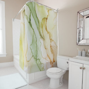 Abstract Pastel Coloured Shower Curtain