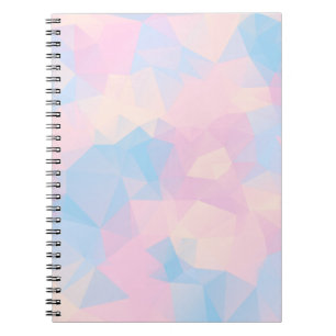 Abstract Pastel Colours Low Poly Background Notebook
