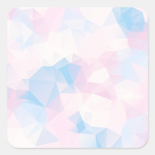 Abstract Pastel Colours Low Poly Background Square Sticker