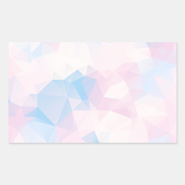 Abstract Pastel Colours Low Poly Background Sticker (Front)