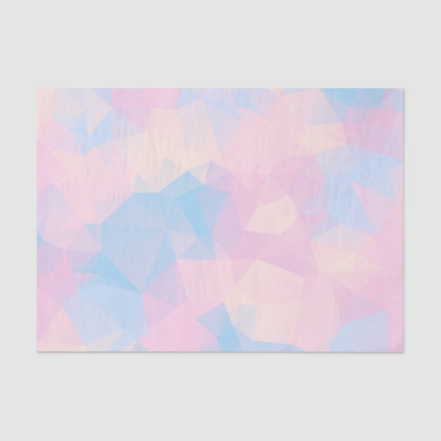 Abstract Pastel Colours Low Poly Background Tissue Paper (Front)