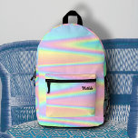 abstract pastel colours printed backpack<br><div class="desc">pastel background backpack</div>