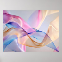 Abstract Pastel Fabric Flow