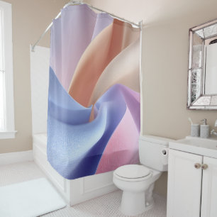 Abstract Pastel Fabric Flow with Gentle Curves
