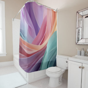 Abstract Pastel Fabric Waves 