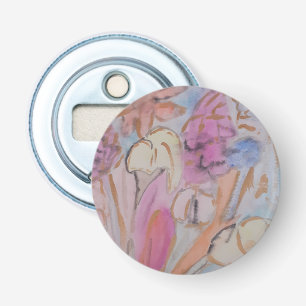 Abstract Pastel Floral Bottle Opener