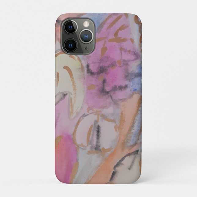 Abstract Pastel Floral Case-Mate iPhone Case (Back)