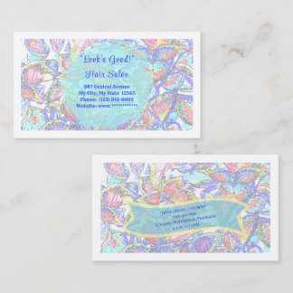 Abstract Pastel Floral Design Customizable Business Card