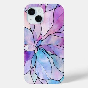 Abstract Pastel Floral Design Serene Petals Art iPhone 15 Case