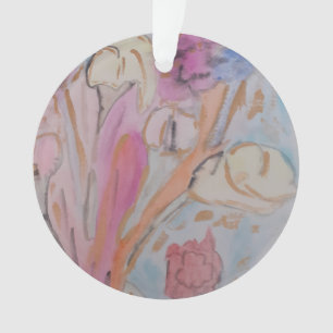 Abstract Pastel Floral Ornament