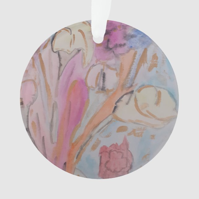 Abstract Pastel Floral  Ornament (Front)