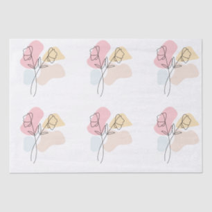 Abstract Pastel Floral Tissue Paper