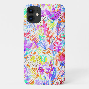 Abstract pastel flowers iPhone 11 case