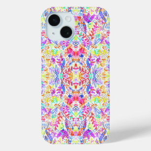 Abstract pastel flowers iPhone 15 case