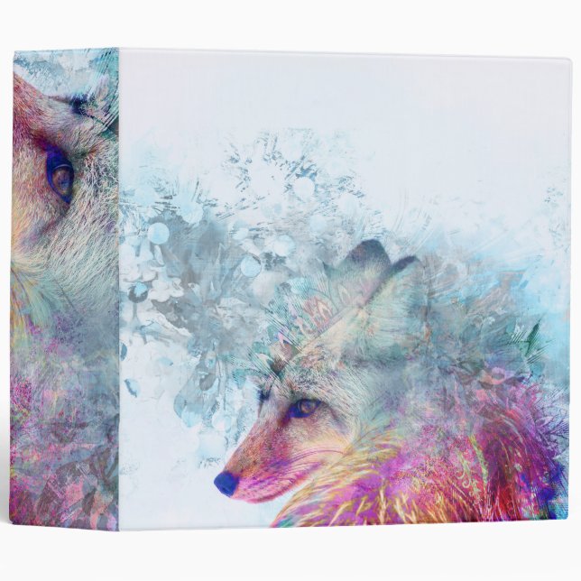 Abstract Pastel Fox Binder (Front/Spine)