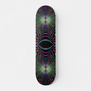 Abstract Pastel Fractal Web Skateboard Deck