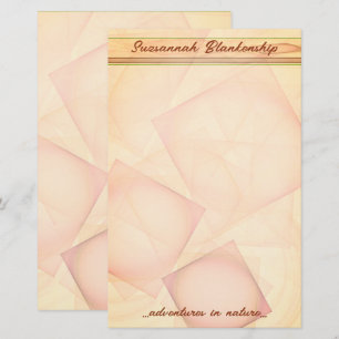 Abstract Pastel Geometric Tile Background Stationery