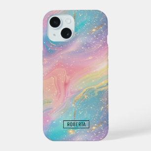 Abstract Pastel Glitter Seamless Pattern iPhone 15 Case