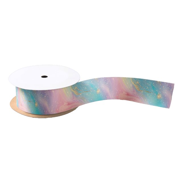 Abstract Pastel Glitter Seamless Pattern Satin Ribbon (Spool)