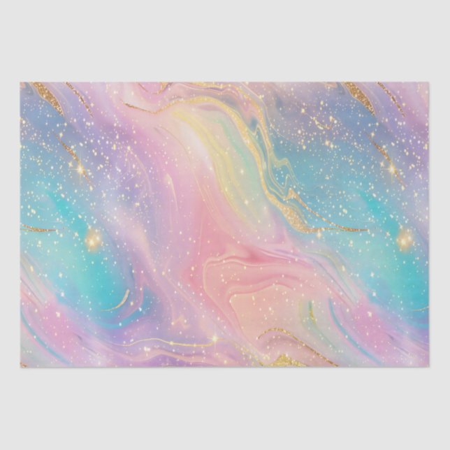 Abstract Pastel Glitter Seamless Pattern Tissue Paper (Front)