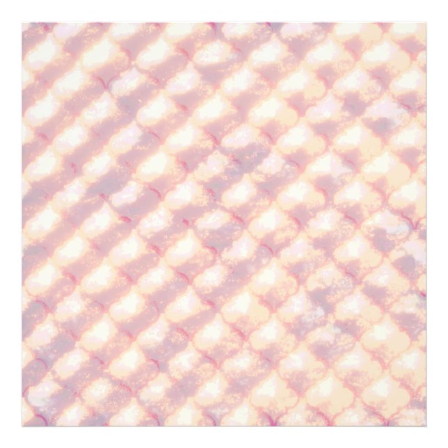 Abstract pastel glowing quatrefoil pattern photo print (Front)