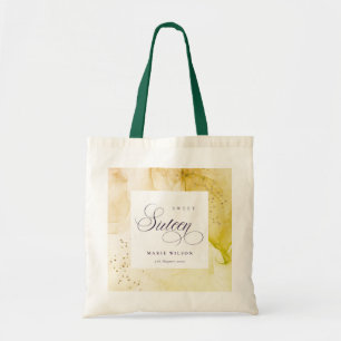 Abstract Pastel Lime Green Sweet 16 Birthday Tote Bag