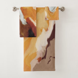 Abstract Pastel Paint Fox Tail Edition Bath Towel Set