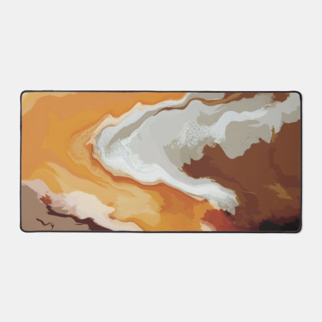 Abstract Pastel Paint Fox Tail Edition Desk Mat (Front)