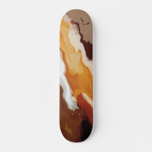 Abstract Pastel Paint Fox Tail Edition Skateboard