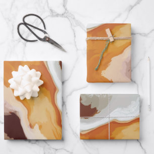 Abstract Pastel Paint Fox Tail Edition Wrapping Paper Sheet