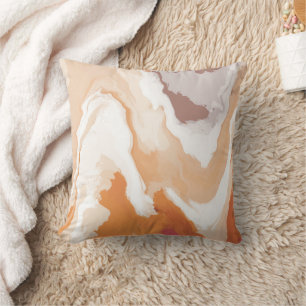 Abstract Pastel Paint Ginger Foam Edition Throw Pillow