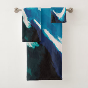 Abstract Pastel Paint Lagoon Edition Bath Towel Set