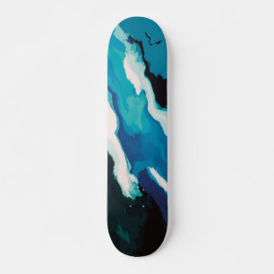 Abstract Pastel Paint Lagoon Edition Skateboard