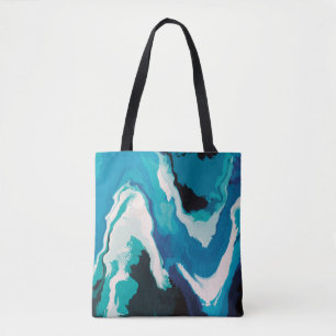 Abstract Pastel Paint Lagoon Edition Tote Bag