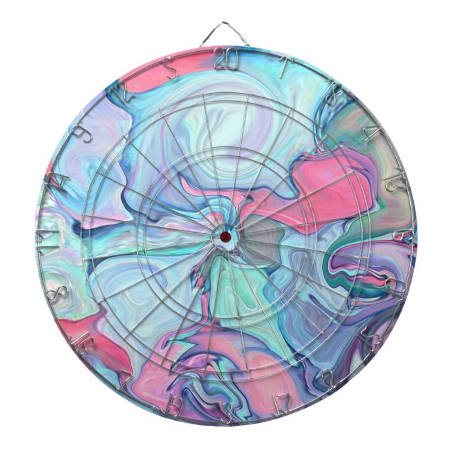 Abstract pastel paints dartboard (Front)