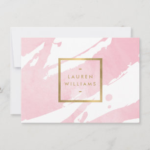 Abstract Pastel Pink Brushstrokes Gift Certificate Card