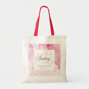 Abstract Pastel Pink Purple Sweet 16 Birthday Tote Bag