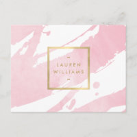 Abstract Pastel Pink Watercolor Brushstrokes