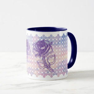 Abstract Pastel Rose Mugs