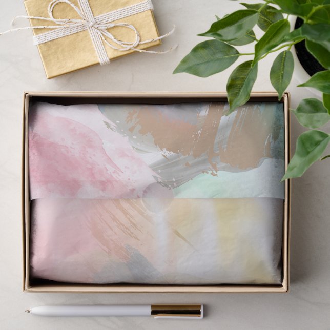 Abstract Pastel Soft Modern Elegance Butterfly Tissue Paper (Gift)