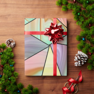 Abstract Pastel Stained Liquid Marble Geometric Wrapping Paper