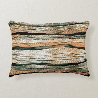 Abstract pastel tones colour neutral geo dyed mela accent pillow