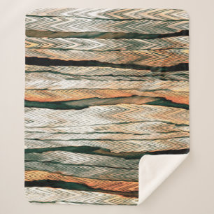 Abstract pastel tones colour neutral geo dyed mela sherpa blanket