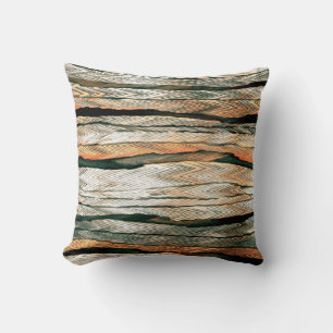 Abstract pastel tones colour neutral geo dyed mela throw pillow