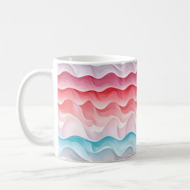 Abstract Pastel Wave Coffee Mug (Left)