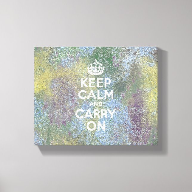 Abstract Pastels Keep Calm Canvas Print (Front)