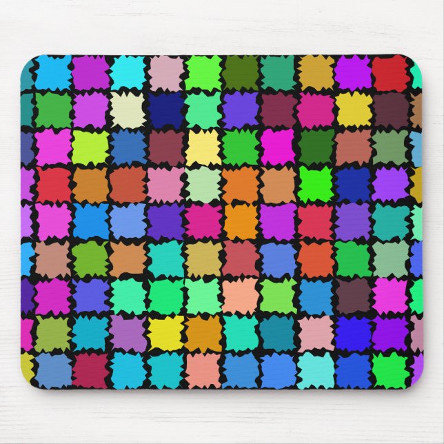 Abstract Patches Mouse Pad (Front)